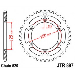 Corona JT acciaio KTM 530...